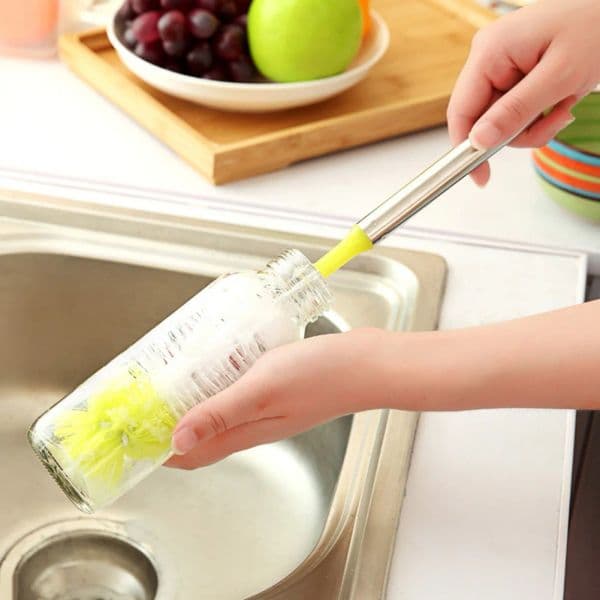 Brushes For Cleaning Milk Feed Bottle Nipple Nozzle Tube Long Handle Brush Tools
