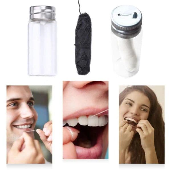 Eco-Friendly Toothpick Floss Spool Bamboo Teeth Cleaning Teeth Flosser Oral Care Dental Flosser Oral Hygiene