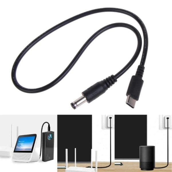 UsbC 2025 TypeC to DC5.5x2.5mm 9V 12V 15V new 20V PD Trigger Power Cable Converter 3A-max