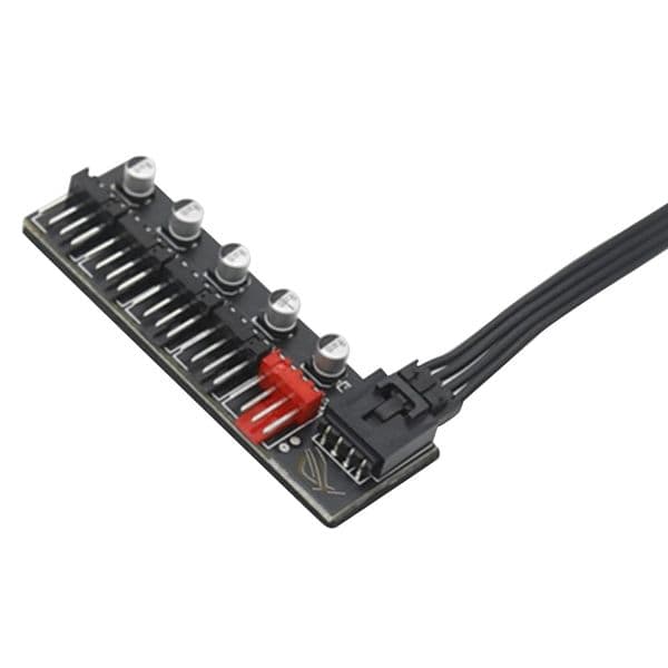 5 Port PC Fan Hub Splitter Speed Controller Adapter for 4 Pin PWM Cooler Cooling Fan Computer Cables Connectors Accessories