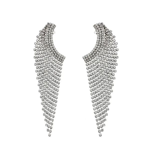 Stonefnas Long Tassel Ear Clip Earrings No Piercing for Women Girls 2022 Ear Cff Unusual 2022 Trend New Women's Jewelry Luxury