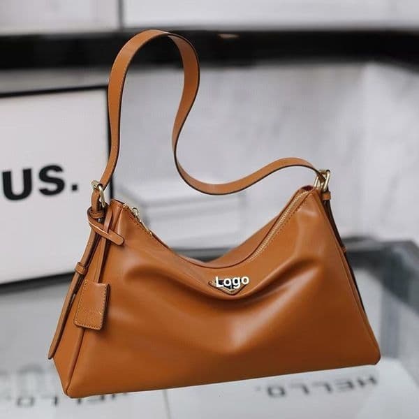 Top Quality Aimee Large Shoulder Luxury Designer Genuine Leather Metal Hardware Crossbody Removable Key Ring Messenger Bag Zipper closure Handbag