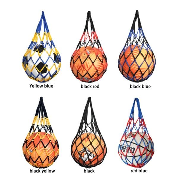 Single Ball Carrier Sports Mesh Equipment Football Net Bag for Carrying Basketball Volleyball Soccer