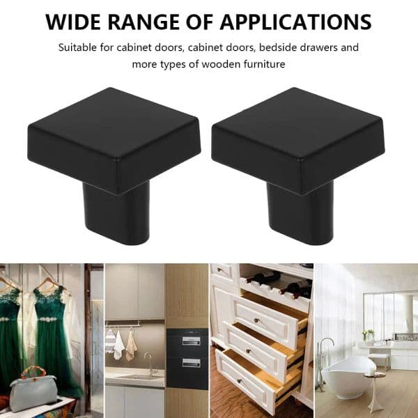 Nordic Fresh Square Cabinet Knobs Black, Gold, Silver Cupboard Drawer Knob Handles Pulls Furniture Home Decor DIY Door Handle