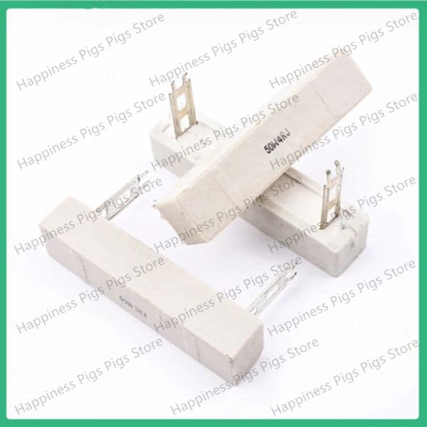 50W High Power Ceramic Cement Resistor 1/2/3/10/12/15/20/30/33/39/50/100/150/200/220/300/500 Ohm 1K