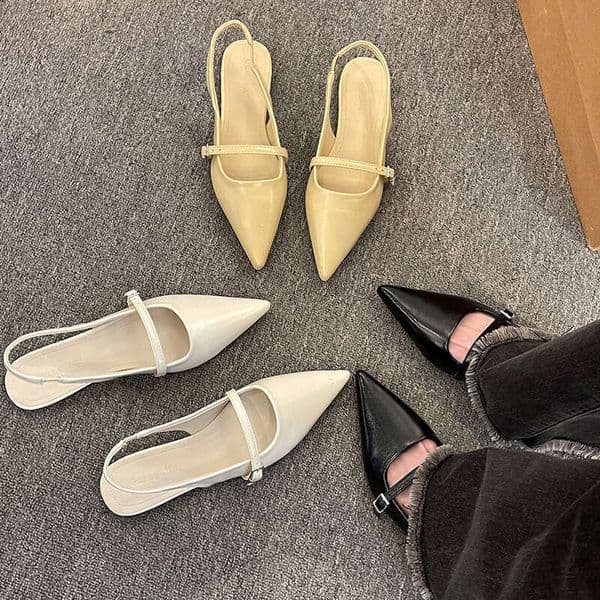 New Design Veet Moccasins Fashion Pointed Toe Loafers Ladies 2026 Spring Black Ballet Flat Shoes Women Sandals