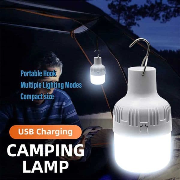 Super bright LED camping light Rechargeable LED flashlight Outdoor portable lantern With portable hook With 5 lighting modesLX241109