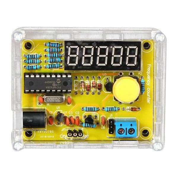 1Hz-50MHz Crystal Oscillator Frequency Counter Meter 5 Digits Display Frequency Counter Tester with Shell Case DIY Kits