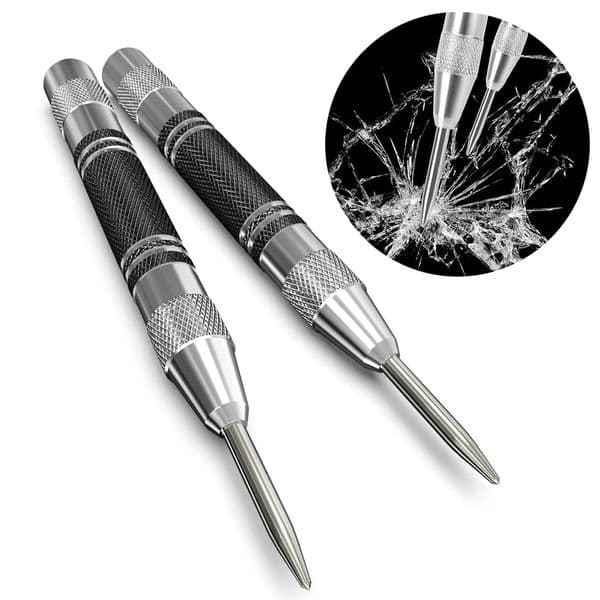 Automatic Centre Punch General Woodworking Metal Drill Adjustable Spring Loaded Automatic Punch Hand Tools for Glass Metal Wood