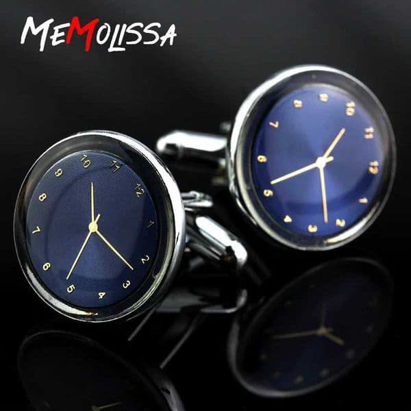 MMS Jewelry Shirt Cufflinks Mens Brand Cufflinks Watch Shapes Cufflinks High Quality Wedding Abotoaduras Direct Shipping W241109