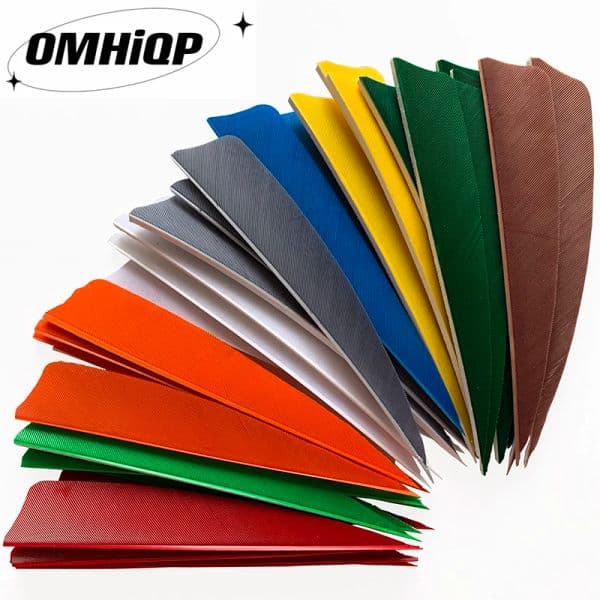 50Pcs/lot 4" Hunting Arrow Feathers Right Wing Natural Turkey Feathers Shield Archery Fletches Vanes For Bow Arrow Accessories