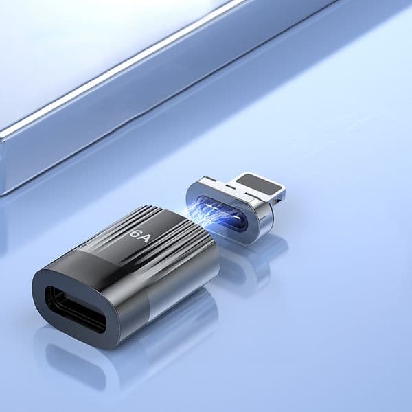 6A 120W Magnetic Adapter Super Fast Charging USB C To Type C Cable Connector For PC Laptop Magnet Charger Adapter USB Converter