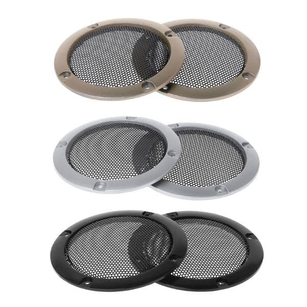 G5AA 2PCS Speaker Grills 3" Protective Subwoofer Frame Grille Cover Steel Mesh Decorative Circle DIY Accessories