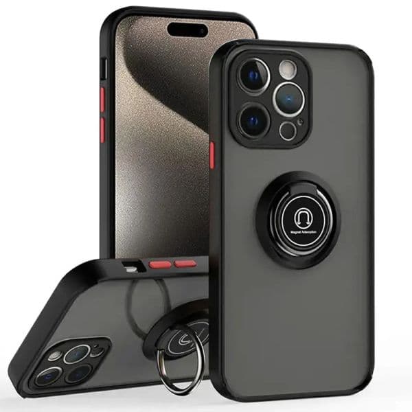 Magnetic Ring Covers for iPhone16 15 13 12 11 14 Pro Max XS X XR Shockproof Matte Cases for iPhone 15 14 Plus 12 13 Mini SE Funda