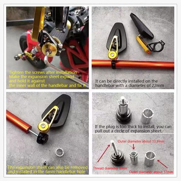 2026 New 7/8 22Mm Bar End Rear Motorcycle Accessories Motorbike Scooters Rearview Mirror Side View Mirrors Moto For Cafe Racer Free Shipping