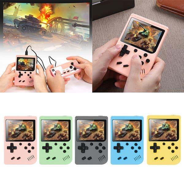 Retro Portable Mini Handheld Video Game Console 8 Bit 3.0 Inch Screen LCD Kids Color Game Player Built in 500 Games 1020mAh