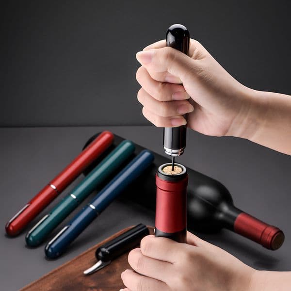 Stainless Steel Air Pressure Pump Wine Bottle Opener Pen Shape Fast Corkscrew Needle Kitchen Bar Party Tool Portable Wine Opener