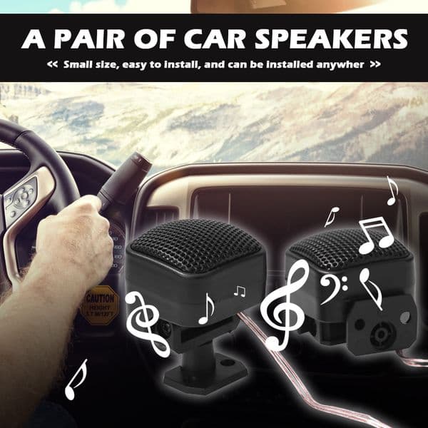 2Pcs Car Mini Tweeter Speaker 500W Auto Horn Audio Music Mini Tweeter Loudspeaker Mini Square Audio Speaker for Car Audio System