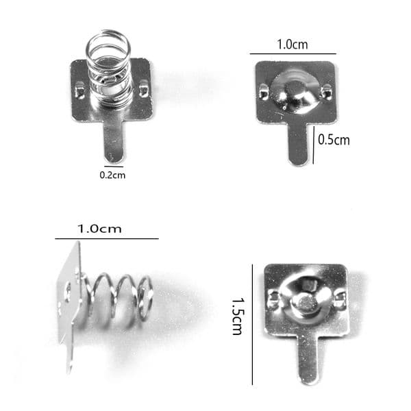 20pcs/ Replacement Metal Batteries Spring Contact Plate Silver for AA AAA Batteries Springs Metal Spring Sheet