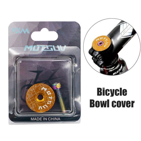 Mountain Bike Headset Cover with Screws Bicycle Front Fork Tube Stem Sunflower Top Cap Covers Cycling Accessories