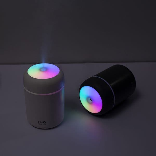 USB Mist Sprayer Portable 300ml Electric Air Humidifier Aroma Oil Difusor with Colorful Night Light Mute Humidifier for Home Car