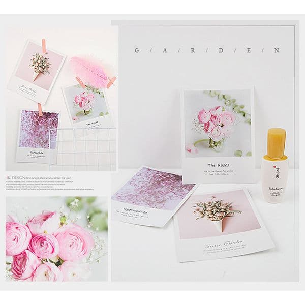 9pcs/lot Magazine Flowers Picture Set Paper Card Cardboard INS Photography Background Adornment Photo Studio Shooting Backdrops