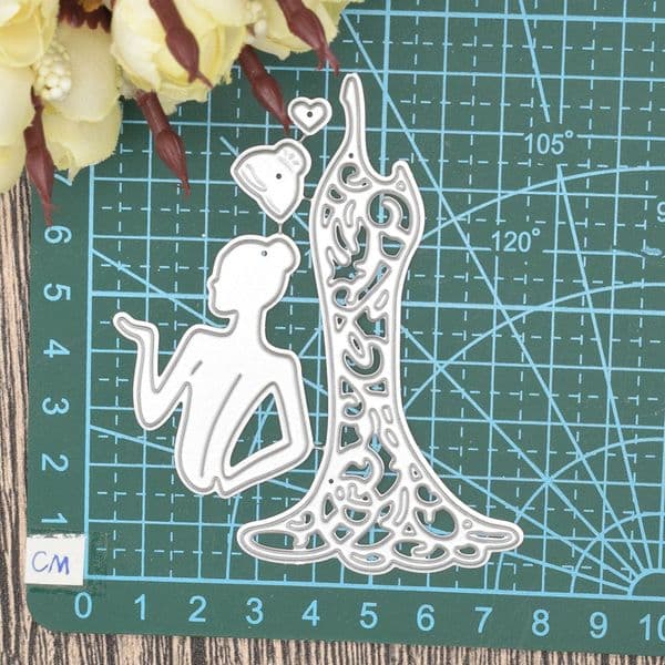 Sexy Lady Woman Die Cuts For Card Making Scrapbooking Album Birthday Card Anniversary Day Decoration