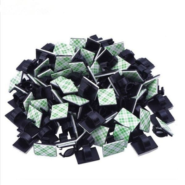 20Pcs Adhesive Car Cable Organizer Clips Cable Winder Drop Cable Holder Cord Management Desk Wire Tie Fixer