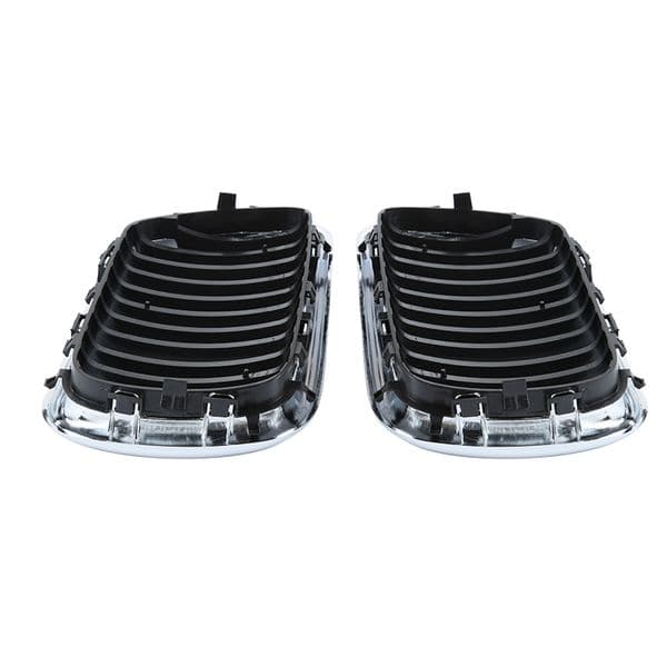 2 pcs Plating Front Kidney Double Slat Racing Grills Grille Fit For BMW E36 3-series (318i 320i 323i 325i) / M3 4 Door 1997-1999