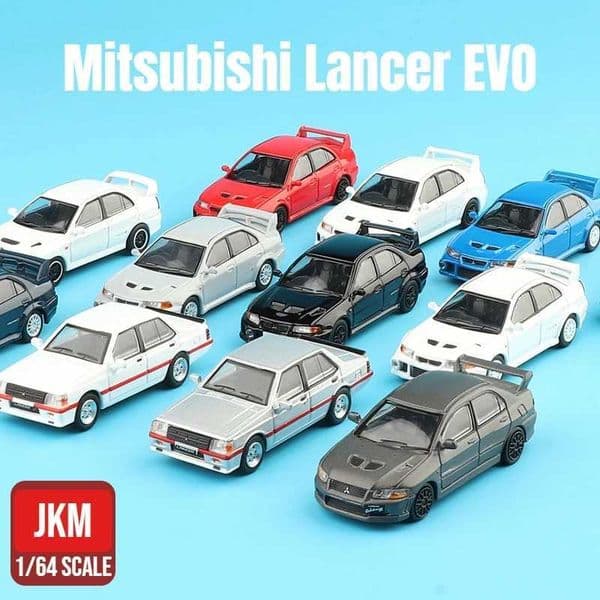 1/64 Mitsubishi Lancer Evolution EVO Toy Car Miniature 1 64 JKM Racing Model Free Wheel Diecast Alloy Collection Gift for BoyXJ241109
