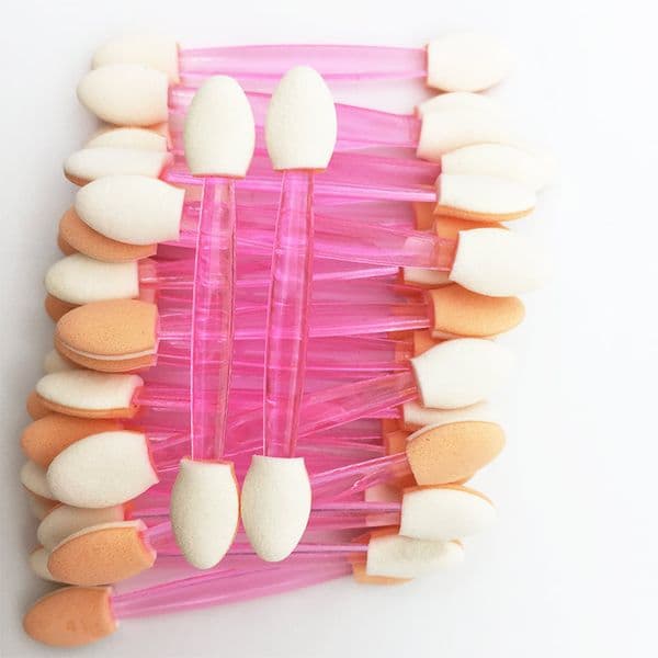 f Dual Sided pcs Disposable New Eyeshadow Eyebrow Eyeliner Brush Sponge Tipped Oval Makeup Applicator Make up Beauty