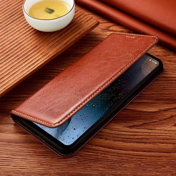 Phone Case for UMIDIGI BISON 2 GT GT2 X10 X10S X10G Pro 2021 Crazy Horse Genuine Leather Magnetic Flip Cover