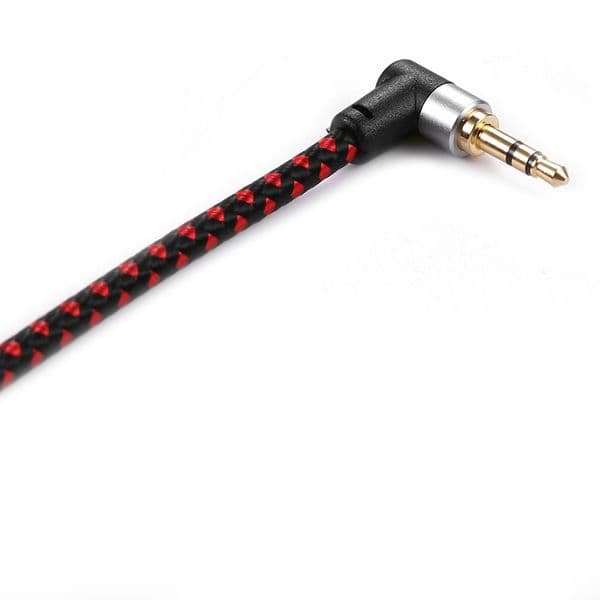 90 Degree 3.5mm Male to 2 RCA Male Cable Right Angle Audio AUX Y Splitter Cord