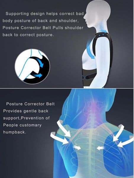 BYEPAIN Everyday Medical Inflatable Back Lumbar Support Brace Shoulder Brace Posture Corrector For Women Men Senior Elderly