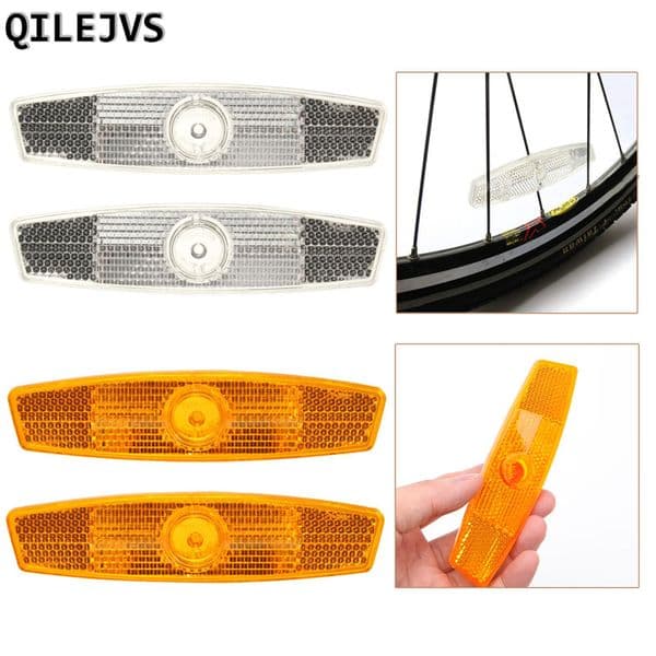 QILEJVS 2PCS Spokes bicycle Bike Bicycle Wheel Reflector Safety Spoke Reflective Mount Vintage Clip Warning