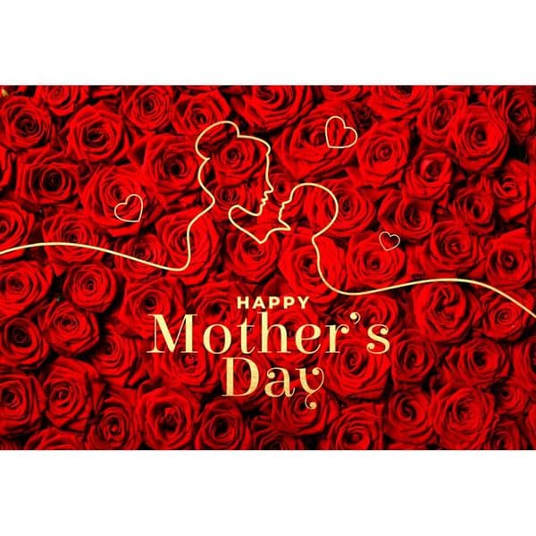 Happy Mother's Day Backdrops For Photography Rose Heart Lover Woman Festival Party Decor Photography Background Studio