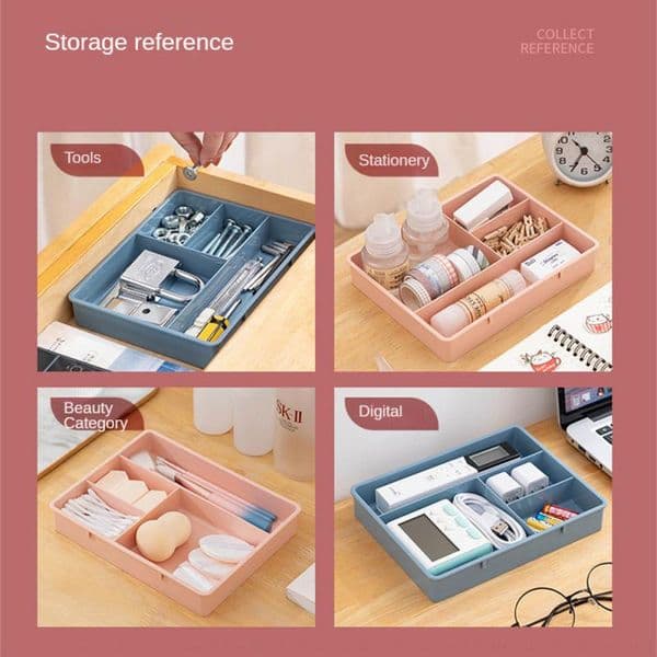 Drawer Organizers Home Office Desk Desktop Accessories Stationery Organizer For Cosmetics Compartment Drawers Storage Box 1PCS