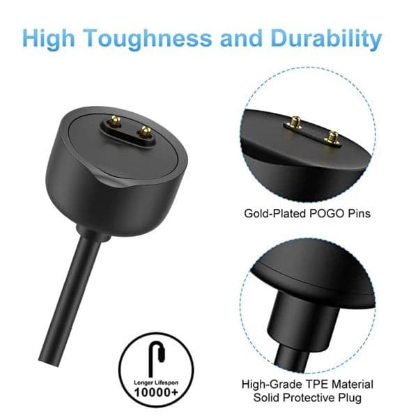 Magnetic Charger for Xiaomi Mi Band 8 7 6 5 4 new 3 2 USB 2025 Charging Cable for MiBand 5 6 7 Copper Core Power Cord Smartwatch Charger