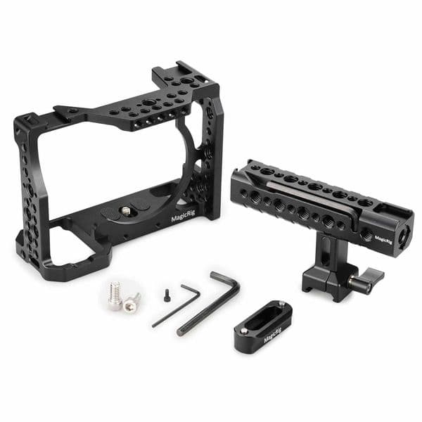 MAGICRIG DSLR Camera Cage Kit with adjustable NATO Handle Grip and NATO rail For A7II / A7III /A7SII /A7M3 /A7RII /A7RIII Camera