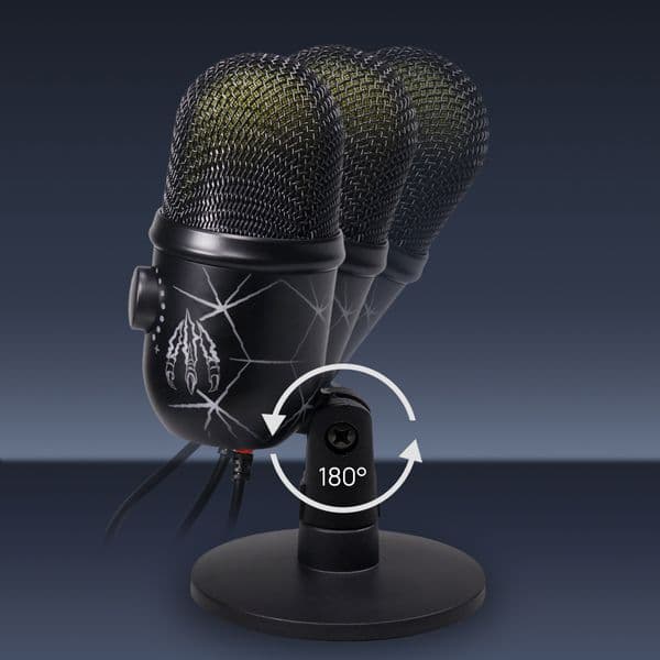 New Design USB Gaming PC Microphone for Streaming Podcasts,RGB Computer Condenser Desktop Mic for YouTube Video