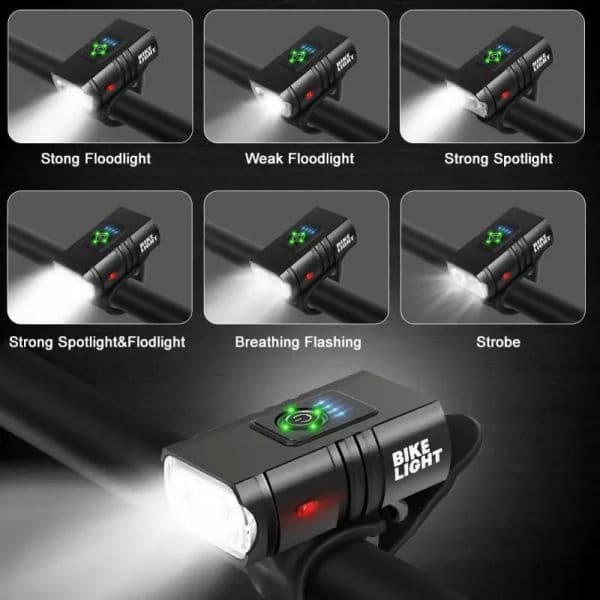 2026 new T6 LED Bicycle Front 10W 1000 Lumen USB Rechargeable Mountain Road Light Headlight Lamp Flashlight Bike Accessories free shipping