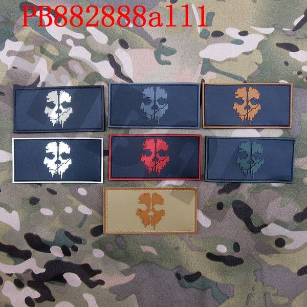 3D PVC Patch Ghosts Morale Military Rubber