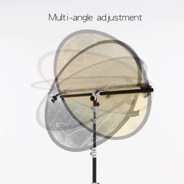 Holder Bracket Swivel Head Reflector Disc Arm Support with Telescopic Boom Arm Top Light Sandbag for Speedlite Mini Flash Strobe