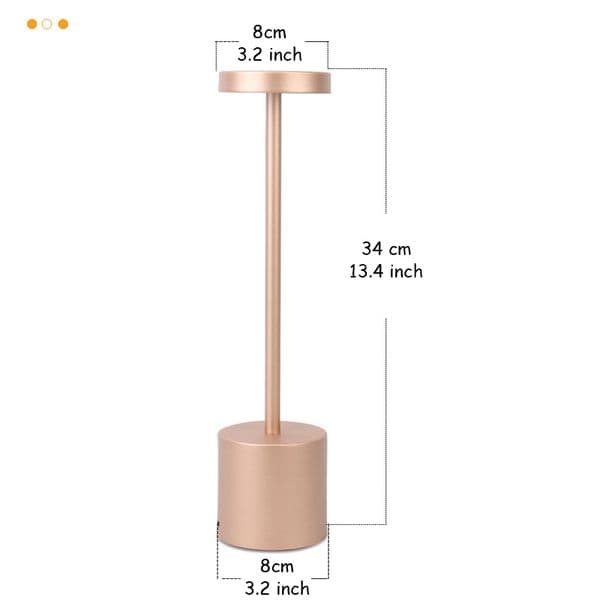 LED Rechargeable Table Lamp Night Light Restaurant Bedside USB Desk Lamp Portable Reading Hotel Bar Decor Light for Living Room