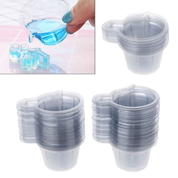 10-100Pcs 40ML Plastic Disposable Cups Epoxy Resin Mixing Cups Silicone Resin Mold Kit For DIY Epoxy Resin Jewelry Making