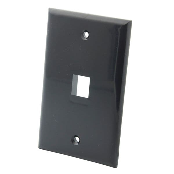 Solid Style 1 2 3 4 6 8 12 Ports Keystone Wall Plate With Black Color