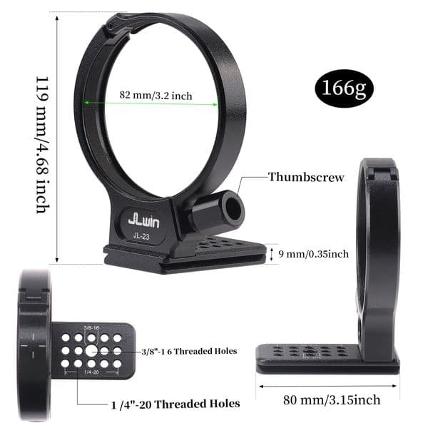 FOTGA 1/4" Quick Release Tripod Collar Mount Ring for SIGMA 105mm F1.4 DG HSM Art (EF/FX/E/L) Camera Lens Photography Accessorie