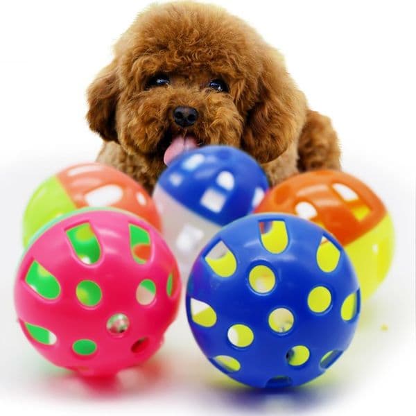 Pet Parrot Toy Colorful Hollow Rolling Bell Ball Bird Toy Parakeet Cockatiel Parrot Chew Cage Fun Toys Pet Bird Supplies