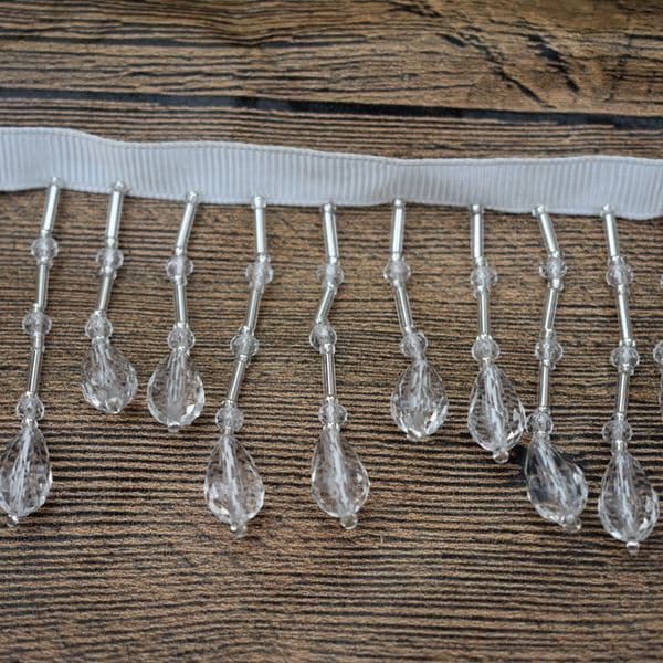 Crystal pendant beaded lace trim tassel DIY stage clothing home curtain wedding decorative accessories