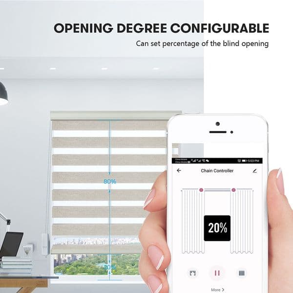AVATTO Tuya Smart WiFi Motorized Chain Roller Blinds, Voice Control Shade Shutter Drive Motor works with Alexa, Google home